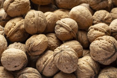 Çılgın bir geçmiş. Bir sürü ceviz. Çeşit çeşit fındık içerikli arka plan. sağlıklı gıda konsepti.