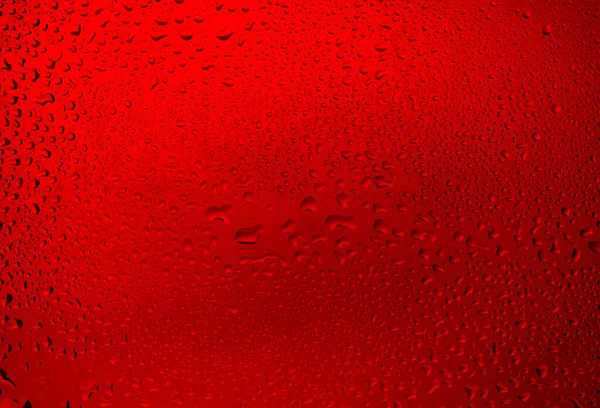Krople Wody Czerwonym Tle Tekstura Kropli Wody — Zdjęcie stockowe