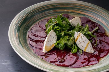 pancar ve beyaz peynir, closeup ile taze salata