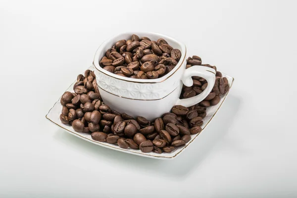 コーヒー豆で一杯のイメージがいっぱい — ストック写真