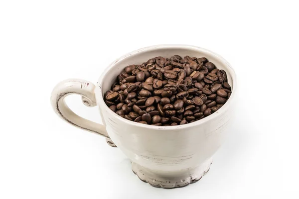 コーヒー豆で一杯のイメージがいっぱい — ストック写真