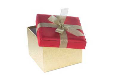 beyaz izole açık siyah hediye kutusu