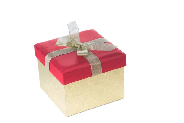 Beautiful present box on white backgound — Stock Photo, Image