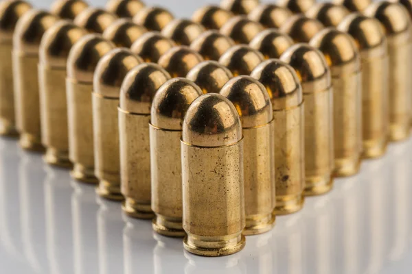 9 mm pistol cartridges — Stock Photo, Image