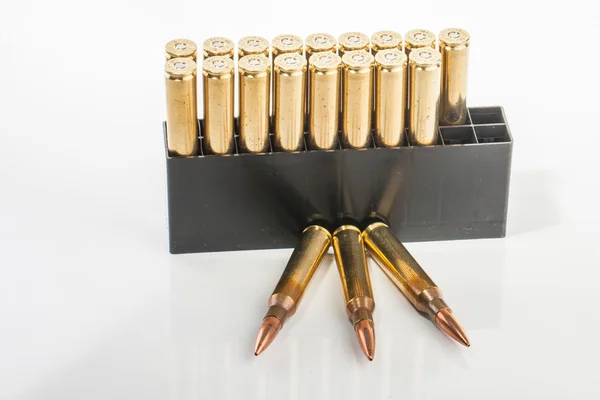 338 ammo for assault weapons. — Stock Photo, Image