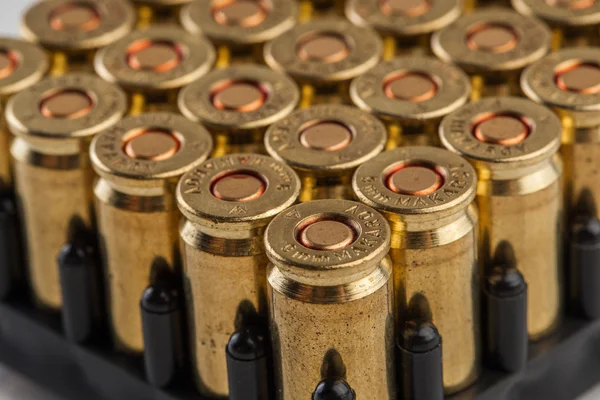 9 mm pistool cartridges Stockfoto