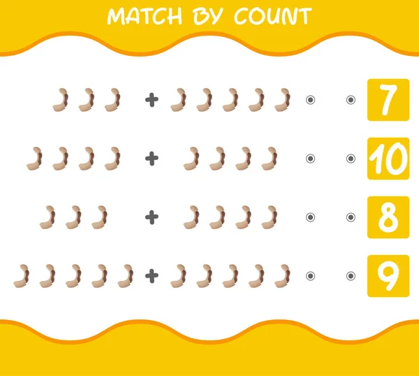 Match Count Von Cartoon Tamarinden Spiel Und Zähle Lernspiel Für — Stockvektor