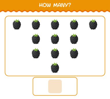 Kaç tane böğürtlen çizgi filmi. Oyun sayıyorum. Okul öncesi çocuklar ve bebekler için eğitici bir oyun