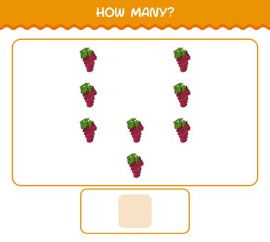 Kaç tane kırmızı üzüm çizgi filmi. Oyun sayıyorum. Okul öncesi çocuklar ve bebekler için eğitici bir oyun