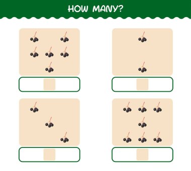 Kaç tane karikatür Elderberry. Oyun sayıyorum. Okul öncesi çocuklar ve bebekler için eğitici bir oyun