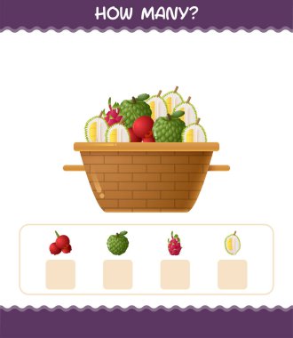 Kaç tane çizgi film meyvesi var? Oyun sayıyorum. Okul öncesi çocuklar ve bebekler için eğitici bir oyun