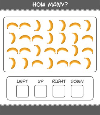 Kaç tane çizgi film muzu var? Oyun sayıyorum. Okul öncesi çocuklar ve bebekler için eğitici bir oyun