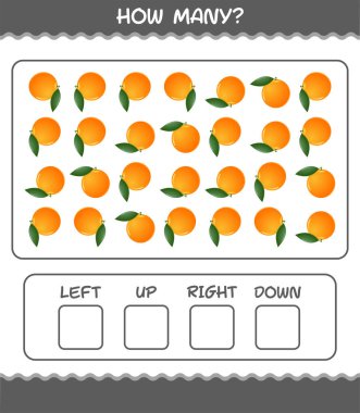 Kaç tane çizgi film portakalı. Oyun sayıyorum. Okul öncesi çocuklar ve bebekler için eğitici bir oyun