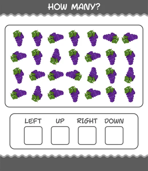 자줏빛 포도가 있을까요 게임이야 초경의 아이들 어린아이들을 교육용 — 스톡 벡터