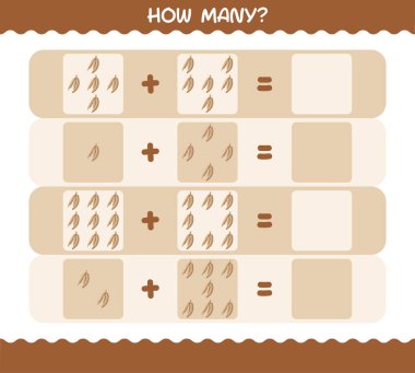 Kaç tane karikatür cassava. Oyun sayıyorum. Okul öncesi çocuklar ve bebekler için eğitici bir oyun