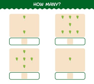 Kaç tane pırasa çizgi film var? Oyun sayıyorum. Okul öncesi çocuklar ve bebekler için eğitici bir oyun