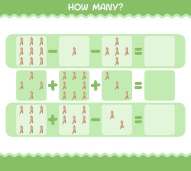 Kaç çizgi film ginsengi. Oyun sayıyorum. Okul öncesi çocuklar ve bebekler için eğitici bir oyun