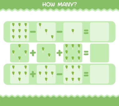 Kaç tane pırasa çizgi film var? Oyun sayıyorum. Okul öncesi çocuklar ve bebekler için eğitici bir oyun