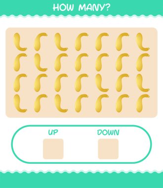 Kaç tane karikatür boynuzlu squash. Oyun sayıyorum. Okul öncesi çocuklar ve bebekler için eğitici bir oyun