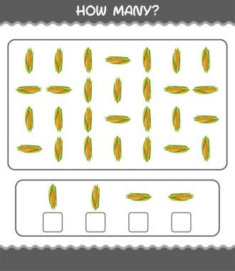 Kaç tane çizgi film mısırı. Oyun sayıyorum. Okul öncesi çocuklar ve bebekler için eğitici bir oyun