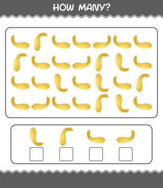 Kaç tane karikatür boynuzlu squash. Oyun sayıyorum. Okul öncesi çocuklar ve bebekler için eğitici bir oyun