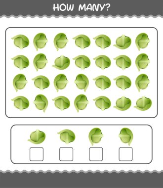 Kaç tane karikatür buzdağı marulu. Oyun sayıyorum. Okul öncesi çocuklar ve bebekler için eğitici bir oyun