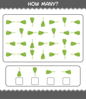 Kaç tane pırasa çizgi film var? Oyun sayıyorum. Okul öncesi çocuklar ve bebekler için eğitici bir oyun