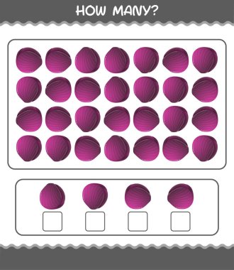 Kaç tane kırmızı lahana çizgi filmi var? Oyun sayıyorum. Okul öncesi çocuklar ve bebekler için eğitici bir oyun