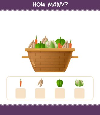 Kaç tane çizgi film sebzesi var? Oyun sayıyorum. Okul öncesi çocuklar ve bebekler için eğitici bir oyun
