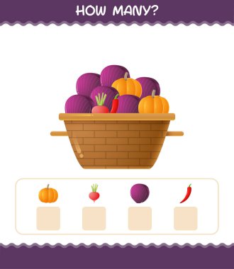 Kaç tane çizgi film sebzesi var? Oyun sayıyorum. Okul öncesi çocuklar ve bebekler için eğitici bir oyun