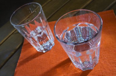 Masada iki bardak su var.