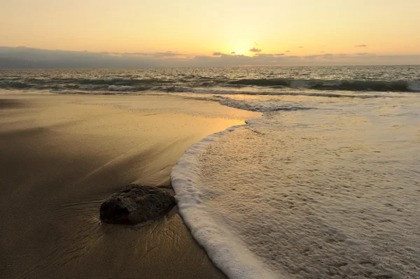 Meer Sonnenuntergang Strand Wellen — Stockfoto