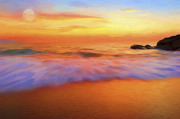 Ocean zachód słońca Scenic — Zdjęcie stockowe
