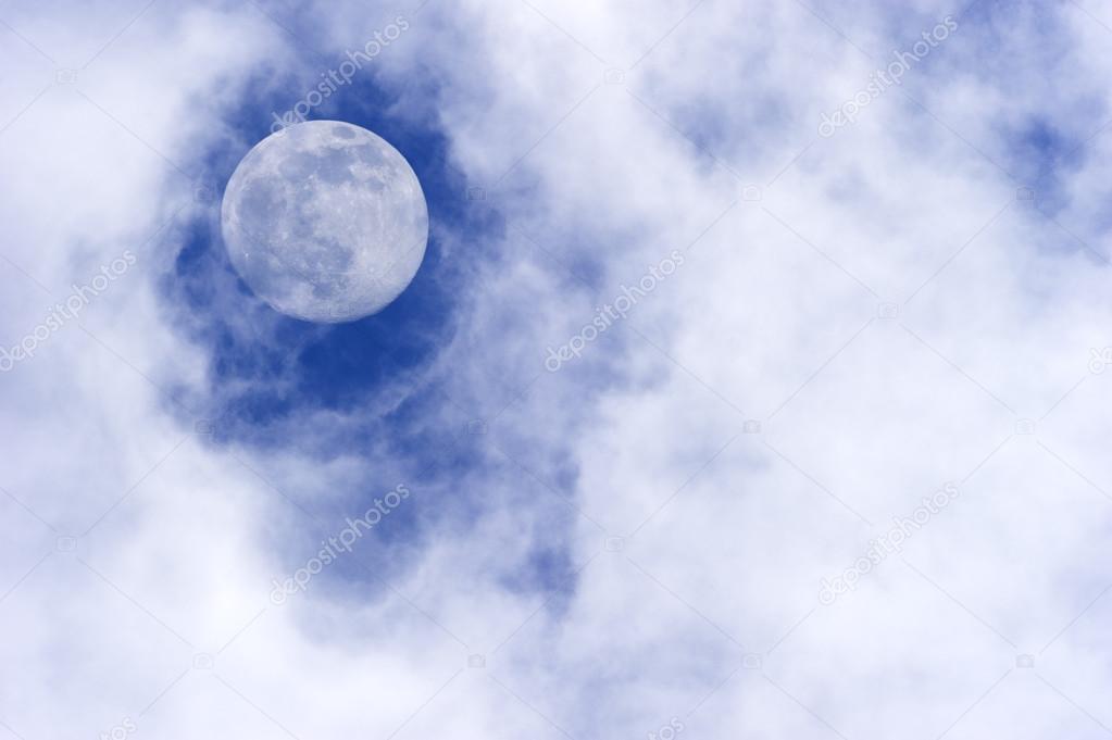 Moon Clouds Sky