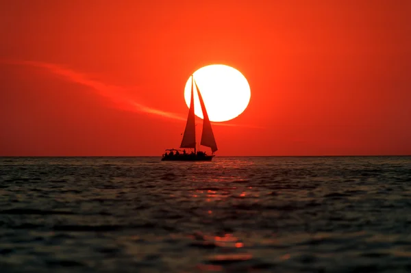 Sailboat Sunset — Stock Photo, Image