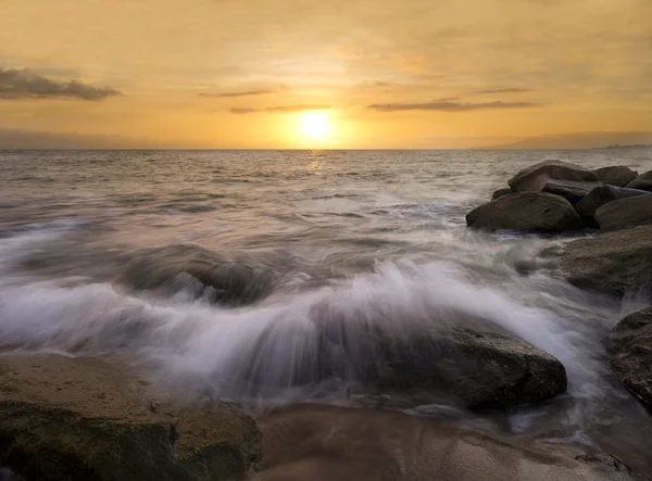 Pôr-do-sol da paisagem marinha — Fotografia de Stock