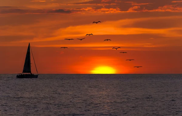 Sailboat Sunset Fantasy — Stock Photo, Image