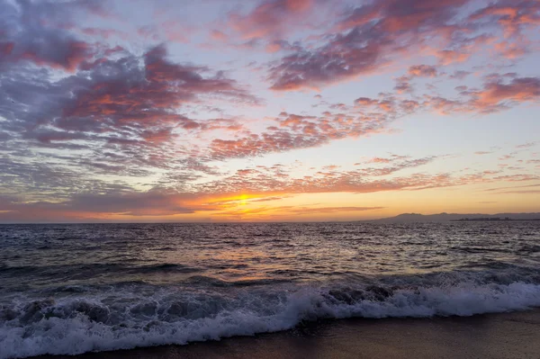 Strand zonsondergang — Stockfoto