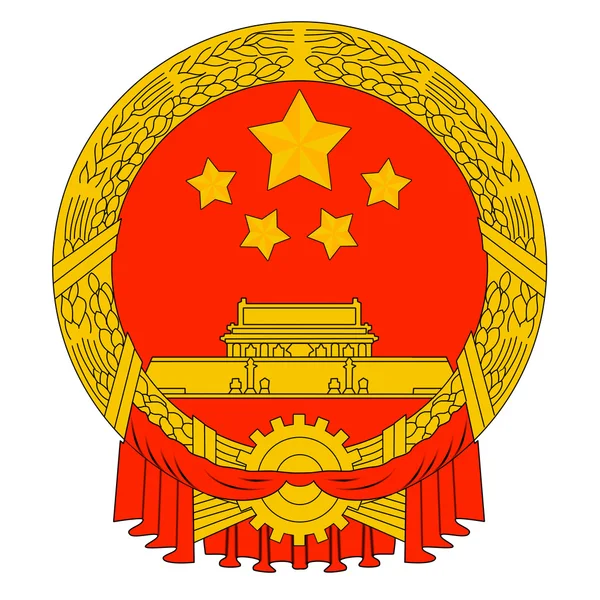 中国的国徽 — 图库照片