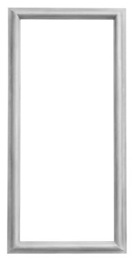Gri çerçeve üzerinde beyaz izole