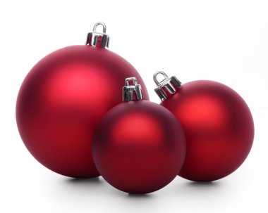 Grup kırmızı Noel topları