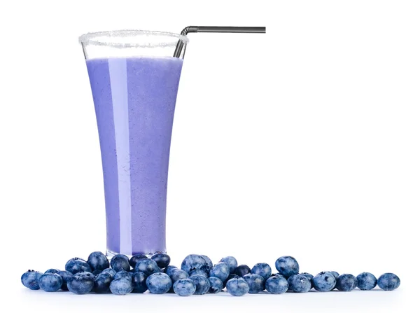 Taze çilek ile lezzetli blueberry smoothie — Stok fotoğraf