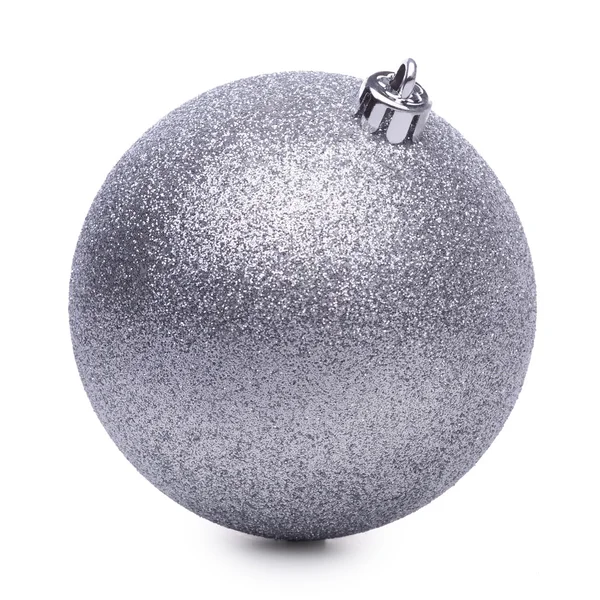 Silver Christmas ball — Stockfoto