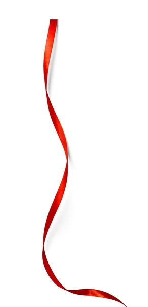 Curly red ribbon — Stock Photo, Image