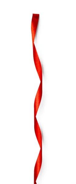 Curly red ribbon — Stock Photo, Image