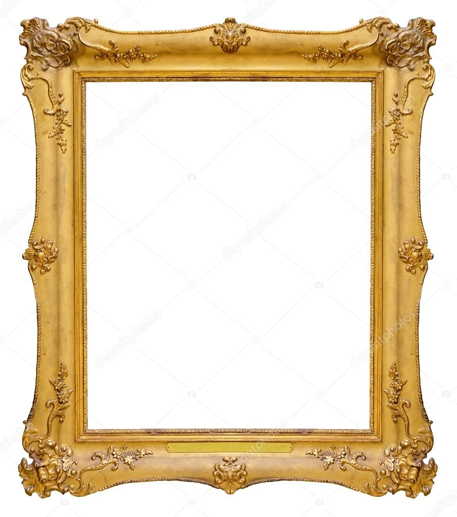 Gylden vintage ramme – stockfoto © ZakharovEvgeny #101484352, image size:905x1023