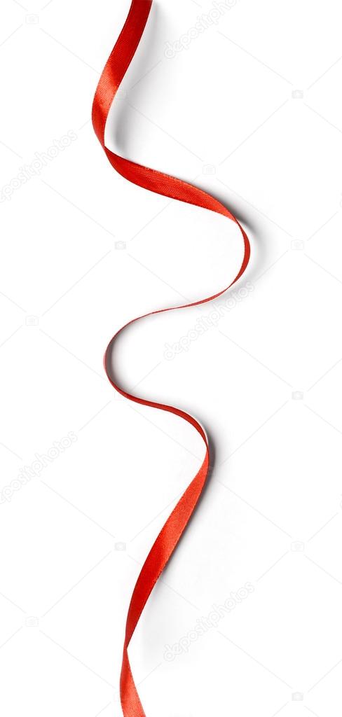 Curly red ribbon