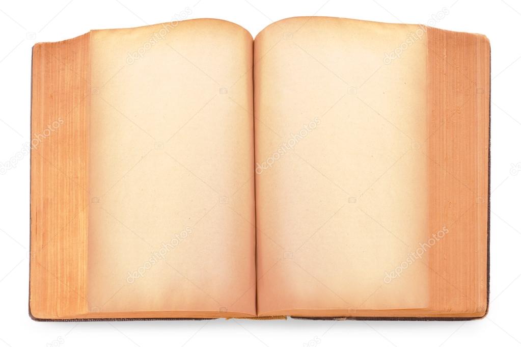 Empty pages of old book