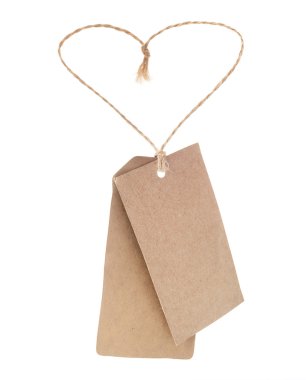 Kahverengi boş fiyat etiketleri