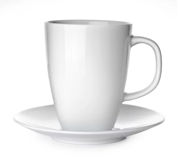 Weiße Tasse mit Untertasse — Stockfoto